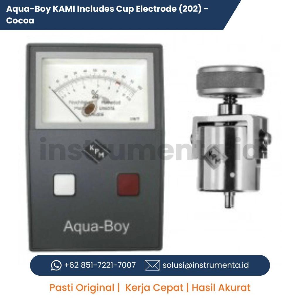 Supplier Aqua-Boy KAMI Cocoa Moisture Meter dengan Cup Electrode 202 untuk Pengukuran Kadar Air Biji Kakao